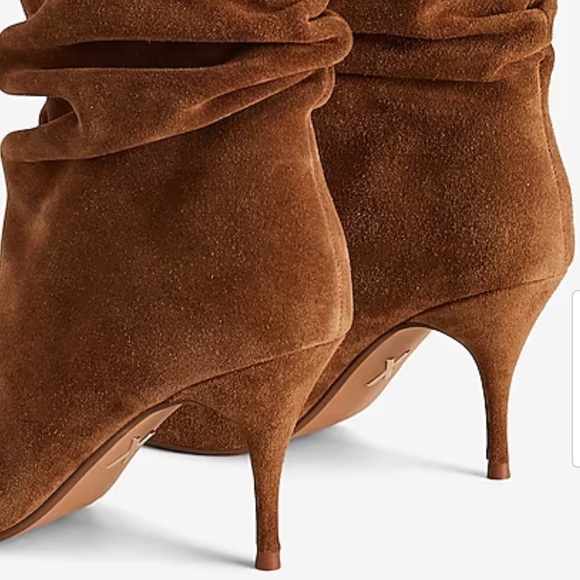 Express Brian Atwood x Express Suede Slouch Thin Heeled Tall Boots NWT - Picture 3 of 8